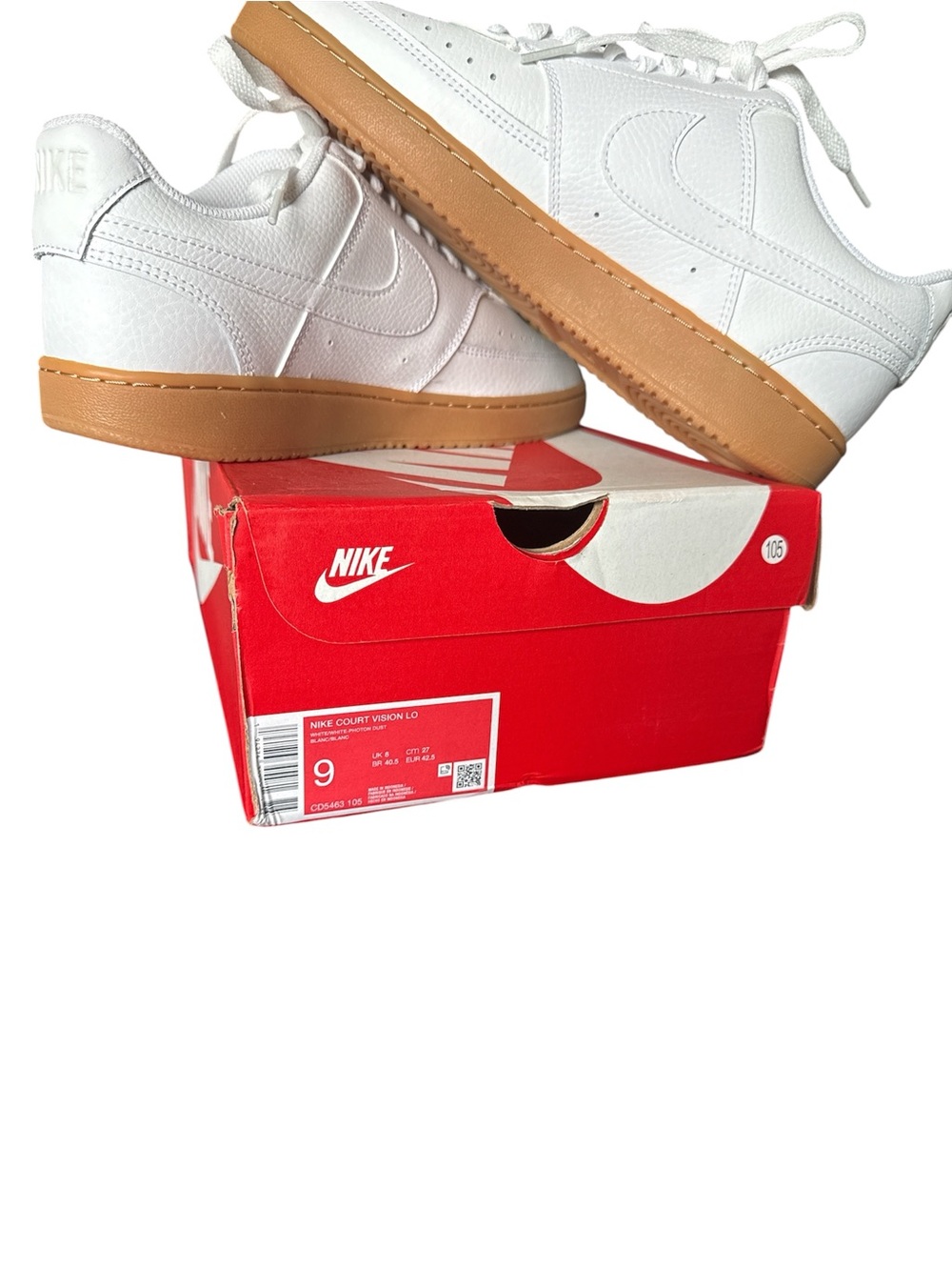 Nike Court Vision Low White Gum Men’s Sneakers